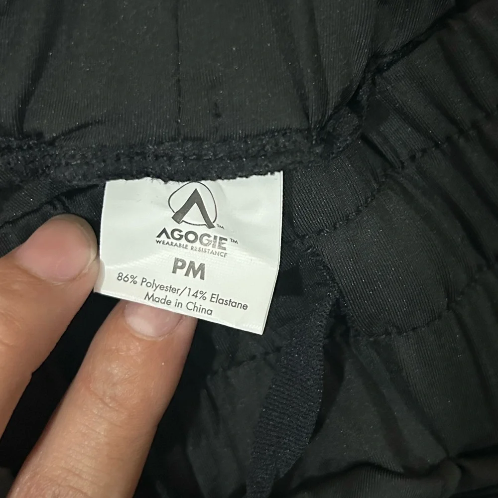 AGOGIE +40 wearable resistance ruched black pants - Picture 5 of 9
